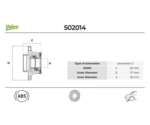 ARKA TEKER PORYASI RULMANLI DOBLO-BIPPER-NEMO-TEMPRA-MAREA-PALIO-SIENA-PUNTO-FIORINO-LINEA ABS Lİ 30x117x61.7