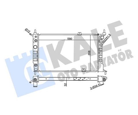 SU RADYATÖRÜ OPEL ASTRA F 1.4I 1.6I 1.8I 2.0I 91 AT AC BRAZING 590x358x32 1300148