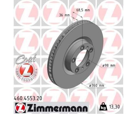 FREN DİSK ON SOL PORSCHE CAYENNE 9YA 17 PANAMERA 971 16 360 mm - 36 mm