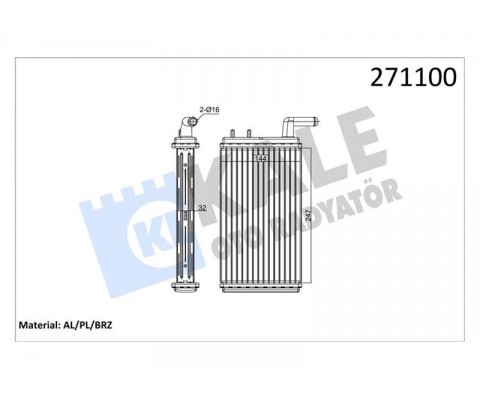 KALORİFER RADYATÖRÜ M131 1600 247x144x32 0181831AB