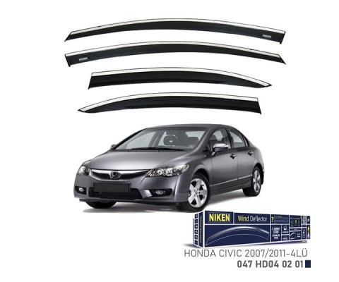 KROMLU CAM RÜZGARLIĞI HONDA CIVIC 2007-2011 4LÜ