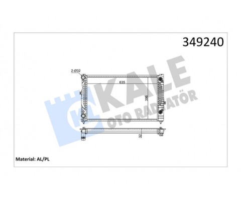 RADYATÖR PASSAT 96-00 A4 95-01 A6 00-05 ADP-AHL-ANA-ARM AC KLİMASIZ MEK OTOM 630x412x34