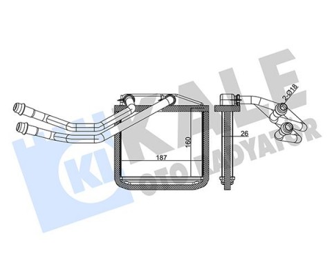 KALORİFER RADYATÖRÜ CORSA D 06 CORSA E 14 ADAM 14 MITO-DOBLO III-LINEA-FIORINO-PRATICO- GRANDE PUNTO 1.2-1.3-1.4 BORULU TİP