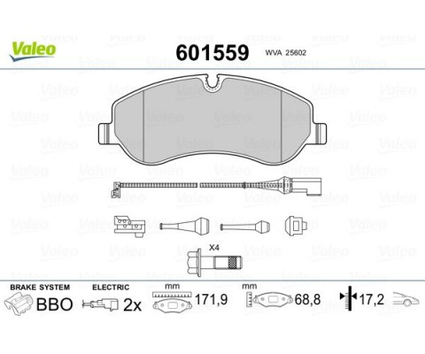 ÖN BALATA FORD TRANSIT V363 14 -TRANSIT CUSTOM 2.2 TDCI 12 KABLOLU FTE KIRMIZI KUTU