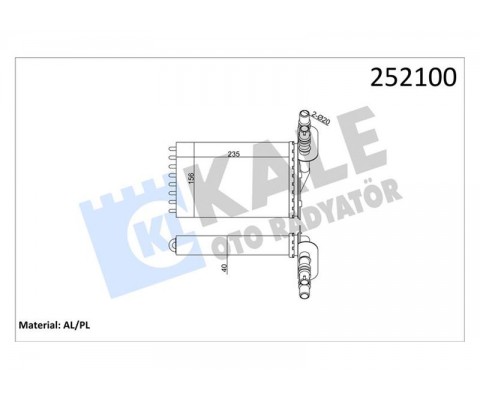 KALORİFER RADYATÖRÜ 2 SIRA AL PL CLIO II-KANGOO 98-