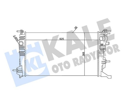 RADYATÖR MGN III 09 SCENIC III 09 1.5DCI-1.4TCE MEK AC KLİMASIZ 630x378x26