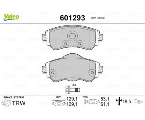 ÖN FREN BALATASI CITROEN C4 B7 1.4 VTI 09 C4 1.6 HDI 11/2009 DS4 1.6 HDI 1. 4.2011 FTE KIRMIZI KUTU