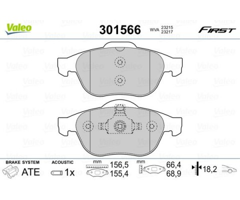 ÖN FREN BALATASI RENAULT LAGUNA II 01 05 LAGUNA III 07 15 MEGANE II 02