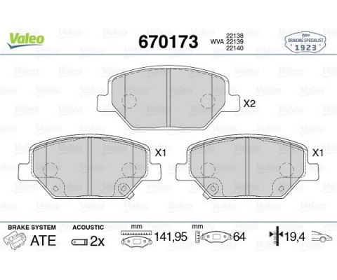 ÖN FREN BALATASI OPEL INSIGNIA B 18 17 İNÇ JANT