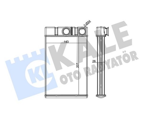 KALORİFER RADYATÖRÜ OPEL INSİGNİA 2.0 CDTİ 08 CRUZE 06 206X150X26 OTO.-MEK.