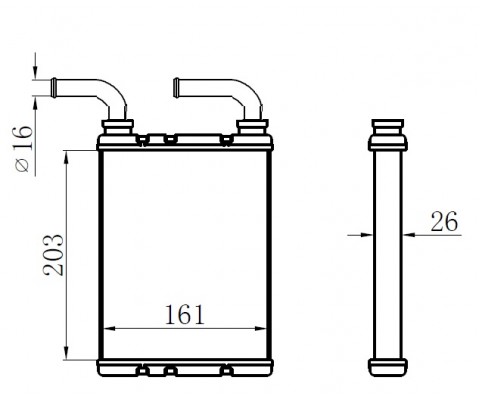 KALORİFER RADYATÖRÜ BRAZİNG FLUENCE DÜZ ÇIKIŞ BORULU 203X166X29 A/M