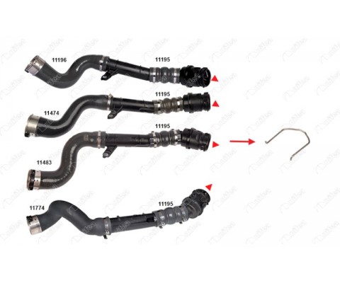 TURBO BORUSU SEKMANIPLASTİK BORU HARİÇOK İLE GÖSTERİLEN SEKMAN DACIA DUSTER HS 1.5 dCi 4x4 K9K 658