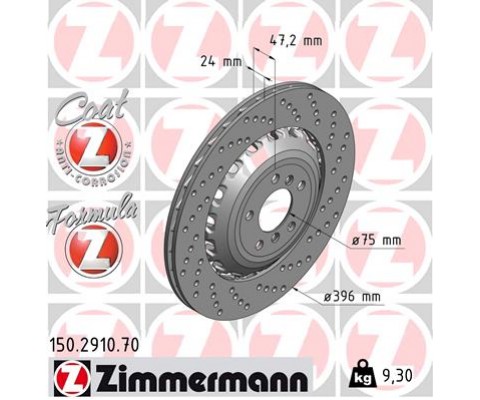 FREN DİSKİ ARKA SAG BMW M5 F10 M6 F12 F13 F06 HAVALI DELIKLI CIFT PARCALI