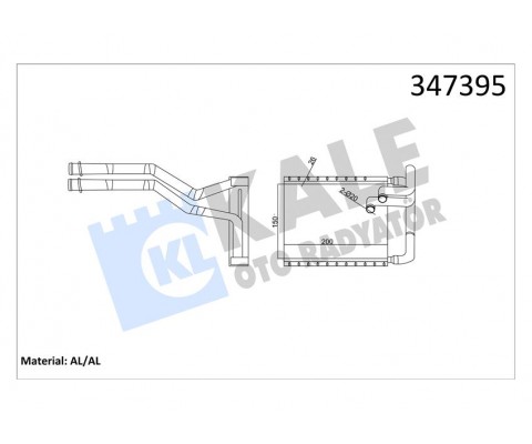 KALORİFER RADYATÖRÜ HYUNDAI İ30 1.4L 1.6L G4FA G4FC benzinli 07-12 1.6L D4FB dizel 07-11 - ALEMİNY UM