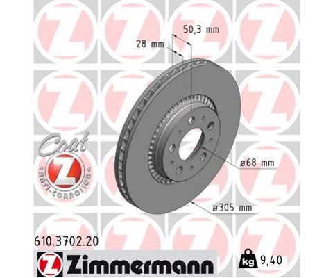 ÖN FREN AYNASI VOLVO S60 00-10 S80 98-06 V70 97-07 XC70 00-07 305x25x5DLx BÜYÜK TİP DELİKLİ -986478494-DF4053S