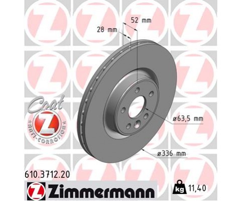 ON FREN DISK AYNASI HAVALI VOLVO S60 II 10 15 S80 II 06 V60 I 11 15 V70 III 07 15 XC70 II 09 15 336cm CAP