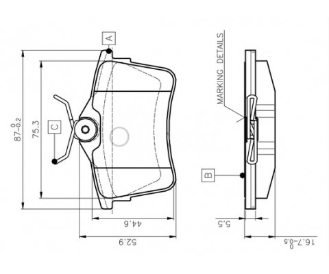 ARKA FREN BALATASI P307 00 09 P308 07 14 PARTNER 08 PARTNER TEPEE 08 BERLINGO 08 C4 04 16 XSARA PICASSO 99 11 DS4 15 18