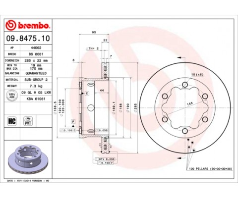 FREN DISKI ARKA MERCEDES SPRINTER B901 B904 . VW LT 28-35-46 CIFT TEKER