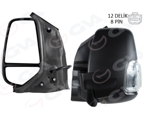 DIS DIKIZ AYNASI OTOMATİK KATLANAN ELEKTİRİKLİ BEYAZ SİNYALLİ REZİSTANSLI AYNA SOL DIS FORD TRANSIT 2019 PIKAP CIFT KABIN