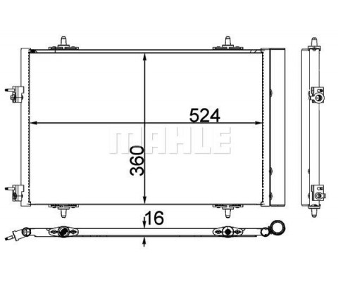 KLİMA KONDENSERİ RADYATÖRÜ PEUGEOT P508 10 CITROEN C5 10 1.6 HDI DV6 THP-VTI EP6