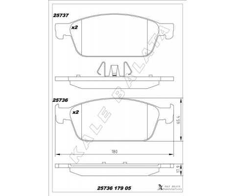 ON FREN BALATASI FOCUS III 14 C-MAX 06 11 10 03 KUGA 08 CONNECT TC7 13 MAZDA 3 03 MAZDA 5 10 VOLVO S40 04 V40 12 V50 04 C30 06 C70 05