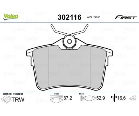 ARKA FREN BALATASI P307 00 09 P308 07 14 PARTNER 08 PARTNER TEPEE 08 BERLINGO 08 C4 04 16 XSARA PICASSO 99 11 DS4 15 18