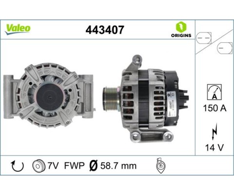 ALTERNATOR 12V 150A TRANSIT V348-V347 2.2 TDCI 11 14 TRANSIT V363 14 17 RANGER 2.2 TKE 11