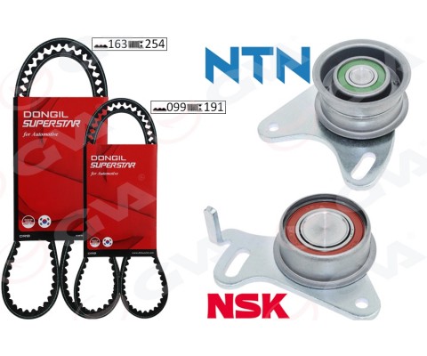 TRİGER KAYIŞ SETİ EKSANTRİK SETİ HYUNDAI H100. STAREX 2.5L D4BB D4BF 97- / KIA K2500 2.5L D4BH 03- / MITSUBISHI L300. L200 2.5L 4D56 K64T K74T 96-07 / PAJERO 2.5L 4D56 94- 2 KAYIŞ 2 RULMAN