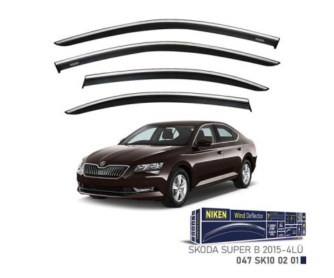 KROMLU CAM RÜZGARLIĞI SKODA SUPER B 2015- 4LÜ