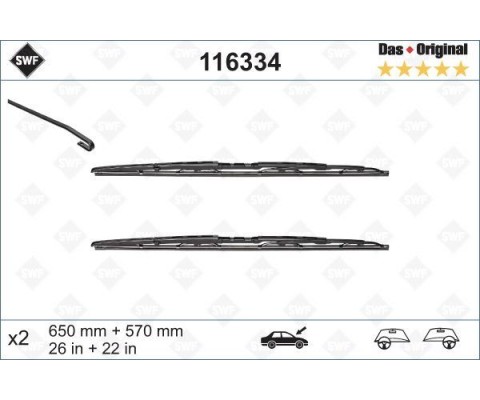 SILECEK SUPURGESI 650/560mm SWF BMW E39