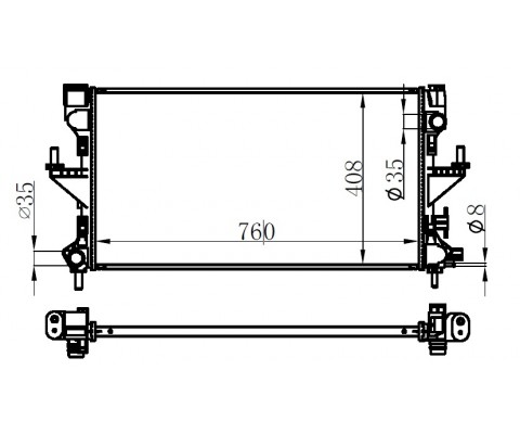 SU RADYATÖRÜ PEUGEOT BOxER-CITROEN JUMPER 2.2 3.0HDI 06 FIAT DUCATO 2.3D MTJ 11 MT MEKANİK 781x416x24 1616950280-1382424080-1617023380-1618094280
