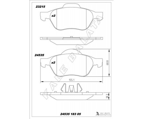 ÖN BALATA MEGANE II 02 SCENIC II 02 CLIO III 05 1.5dCi 1.6 16V 2.0 16V