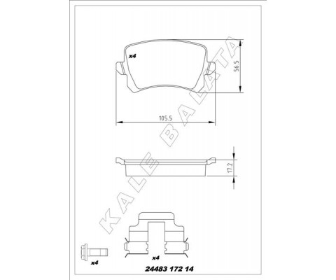 ARKA BALATA PASSAT-CC-CADDY-GOLF5-GOLF6-JETTA-A3-A6-LEON-OCTAVIA-SUPERB 04 GDB1622