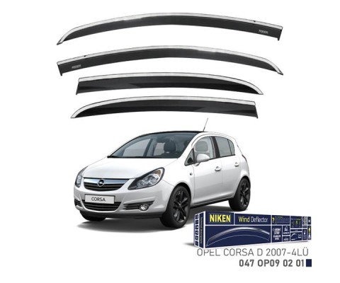 KROMLU CAM RÜZGARLIĞI OPEL CORSA D 2007- 4LÜ