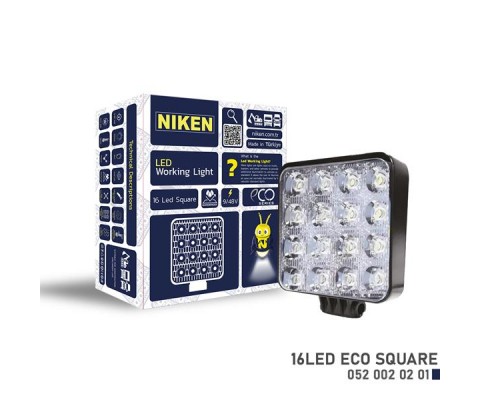 CALISMA LAMBASI ECO 16 LEDLİ KARE