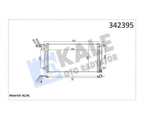 KLİMA KONDENSERİ VW POLO-AUDI A1-A1 SPORTBACK-SEAT IBIZA V-TOLEDO IV AL-AL