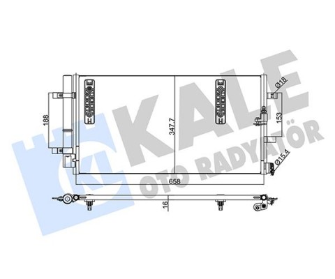 KLİMA KONDENSERİ A4-A5-A6-A7-Q5 AL/AL 645x344x16