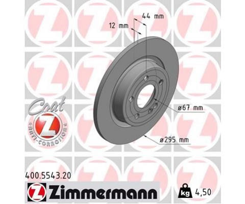 FREN DISKI ARKA MERCEDES W177 V177 W247 C118 X118 H247 295MM