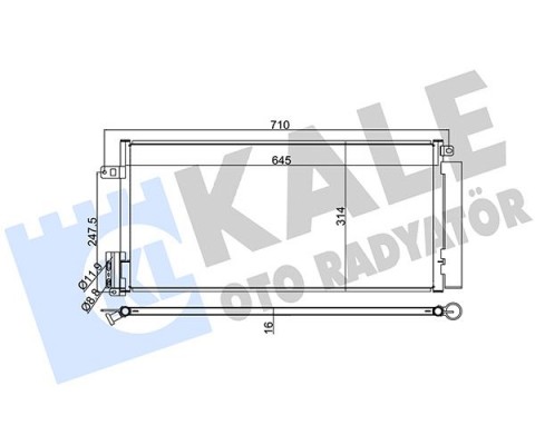 KLIMA RADYATORU OPEL CORSA D-COMBO 06 FIAT GRANDE PUNTO-BRAVO II-LINEA 1.3-1.7 CDTI-MTJ 1.6T AL/AL 625x295x16