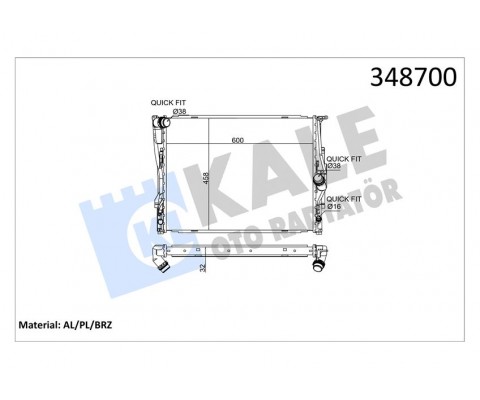 MOTOR SU RADYATORU BMW N45 N46 E81 E82 E87 E88 E90 E91 E92 E93 X1 E84 Z4 E89 MANUEL SANZIMAN