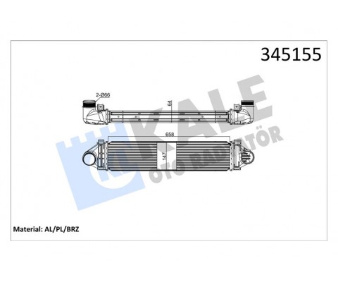 İNTERCOOLER AL/PL/BRZ FOCUS-MONDEO IV S-MAX-DISCOVERY-FREE LANDER 2-EVOQUE-VOLVO C30-S80 II-V40-V70