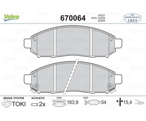 FREN BALATASI ÖN RENAULT KOLEOS 08 NISSAN NAVARA 2.5L YD25DDTi D40 4x2 4x4 10- / PATHFINDER 2.5L YD25DDTi DCi R51 17MM