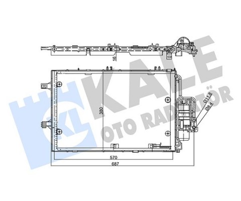 KLİMA RADYATÖRÜ KONDENSERİ CORSA C-COMBO C-TIGRA B 00 1.0-1.2-1.4 540x382x16