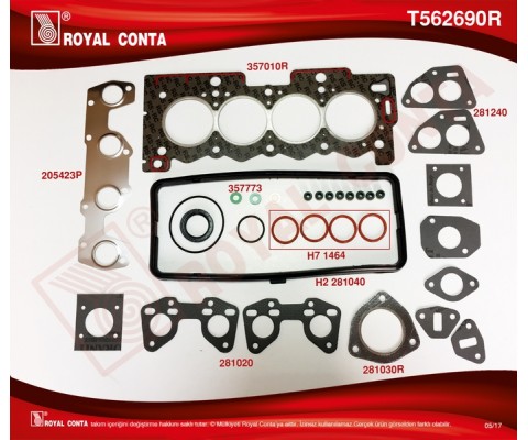 ÜST TAKIM CONTASI REINZ KEÇELİ S.LASTİKLİ P207 1.4 TU3A 06 P106-P205-P206-P306-P307 TU3JP 1.4
