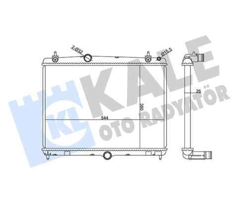 RADYATÖR C5 09 P508 10 1.6HDI EP6CDT MEK OTOM AC KLİMASIZ 555x394x24