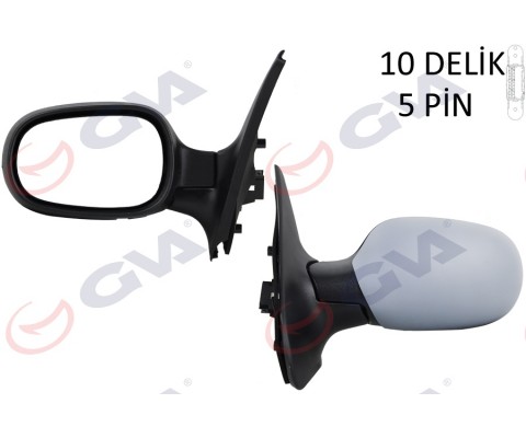 DIŞ DİKİZ AYNASI SOL CLIO 98 ELEKTRİKLİ ISITMALI ASTARLI ASFERİK 5 FİŞ VM-135EHPAL