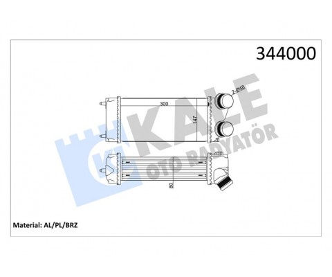 TURBO RADYATÖRÜ INTERCOOLER C4-C4 PICASSO-P307-P307 SW AL/PL/BRZ 300x147x85