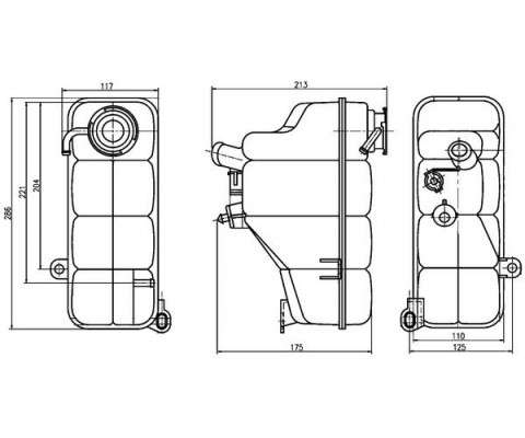 RADYATOR YEDEK SU DEPOSU MERCEDES W202 W463