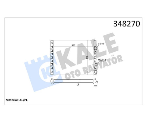 RADYATÖR AL/MKNK AROSA-VOLKSWAGEN LUPO-POLO 1.4 MT