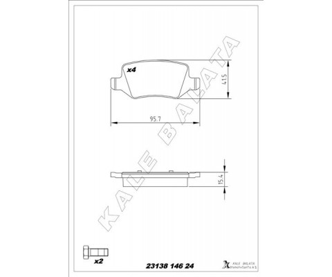 FREN BALATASI ARKA MERCEDES W168 W169 W245 W414